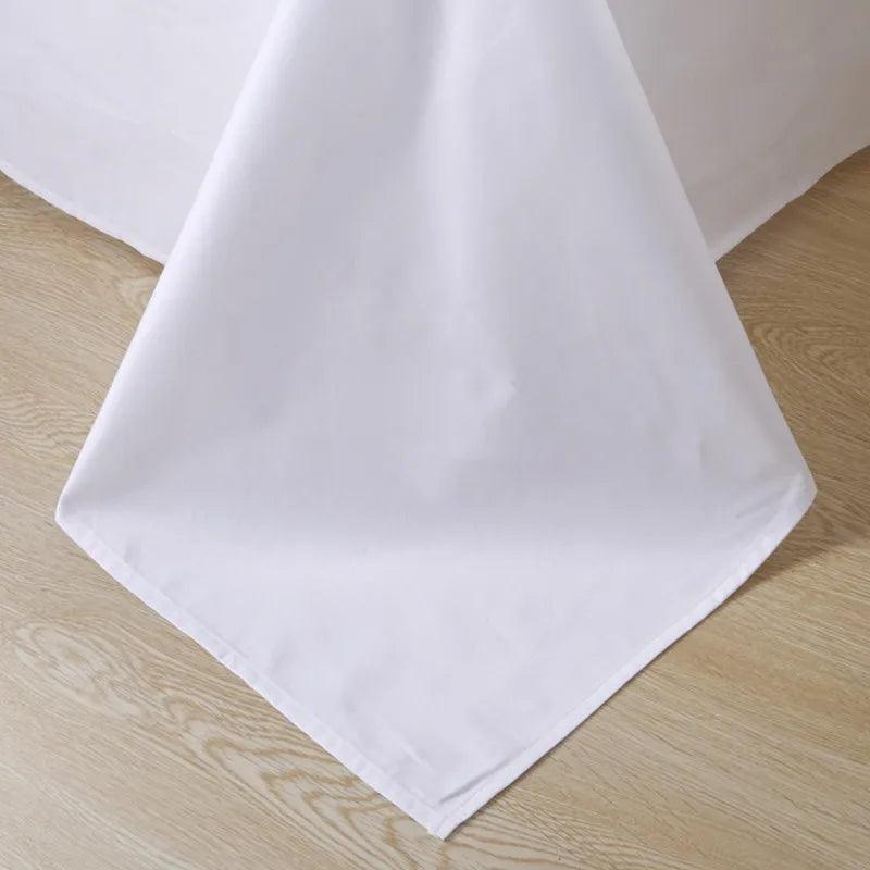 800TC White Egyptian Cotton Hotel Style Duvet Cover Set Flat sheet- Fluffyslip