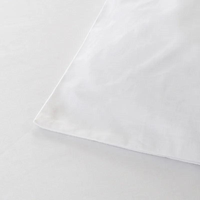 800TC White Egyptian Cotton Hotel Style Duvet Cover Flat Sheet - Fluffyslip