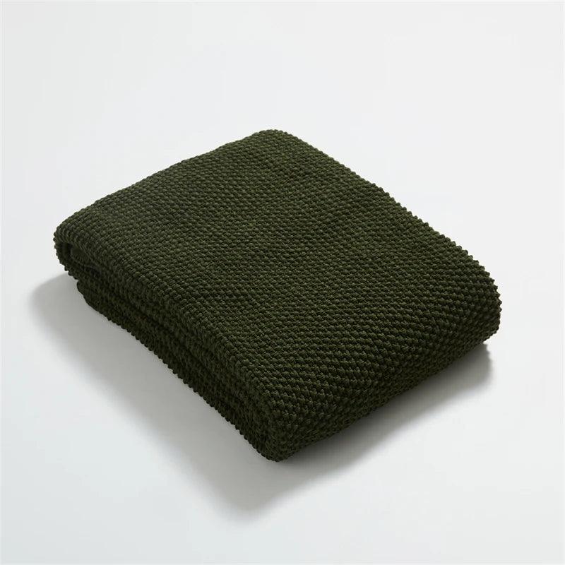 Acrylic Knitted Throw Blanket - Fluffyslip
