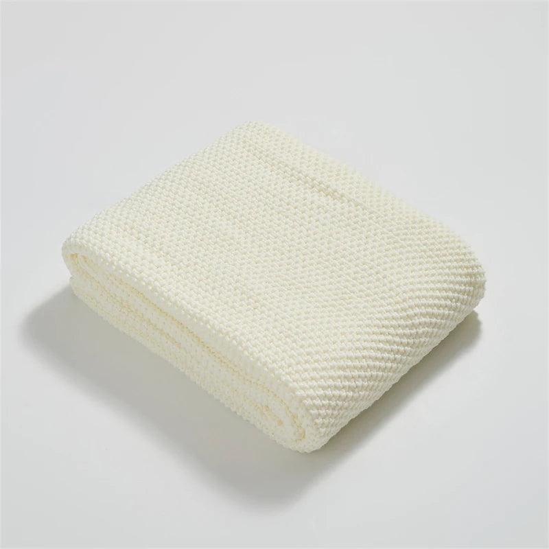 Acrylic Knitted Throw Blanket - Fluffyslip