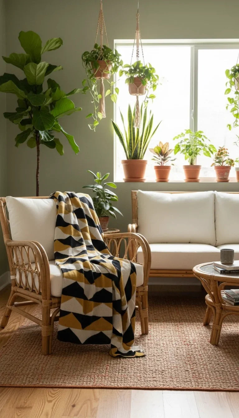 Berta Bee Cotton Throw Blanket