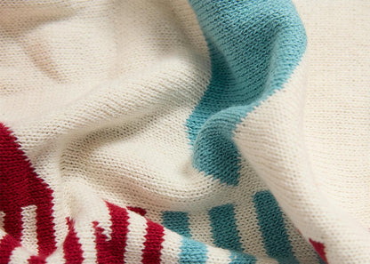 Bohemian Radiance Knitted Blanket - Fluffyslip