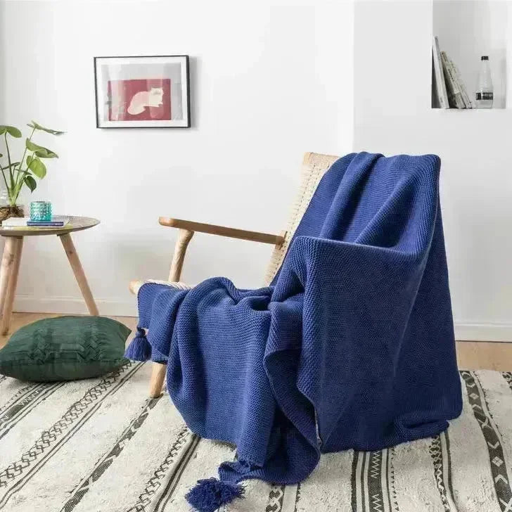 Bright Loom Tassel Pompom Throw Blanket - Fluffyslip