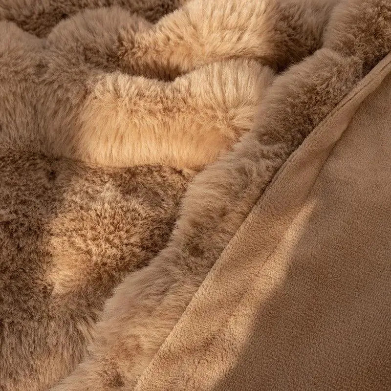 Cozy Cuddle Faux Rabbit Fur Throw Blanket - Fluffyslip