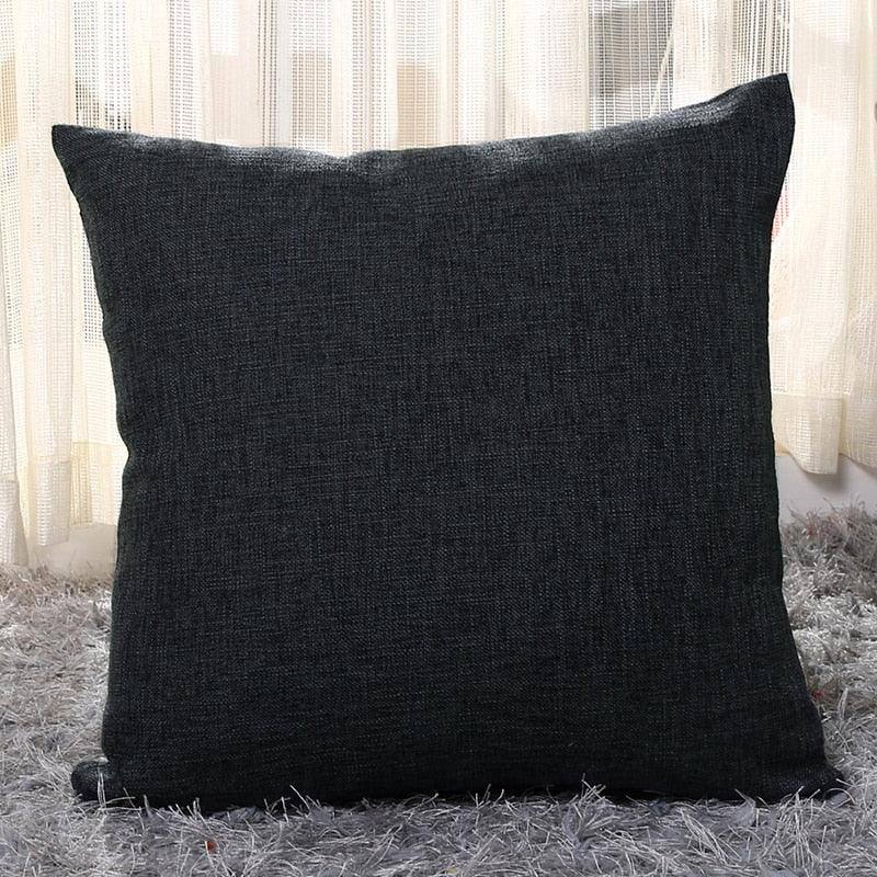 Faux Linen Throw Pillow Cover - Fluffyslip