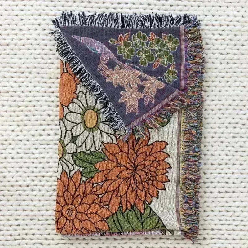 Floral Throw Blanket - Fluffyslip