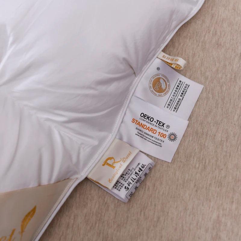 Oeko-Tex Certified White Luxury Pinch Pleated Goose Down Comforter - Fluffyslip