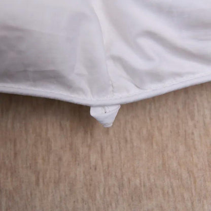 White Luxury Pinch Pleated Goose Down Comforter Duvet Cover Hook - Fluffyslip