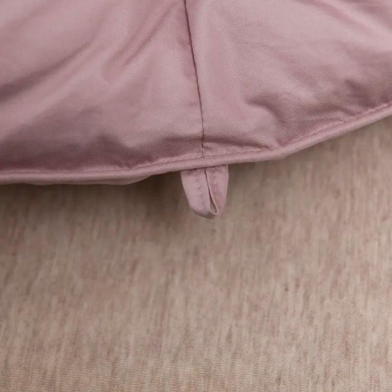 Pink Luxury Pinch Pleated Goose Down Comforter Duvet Cover Hook - Fluffyslip