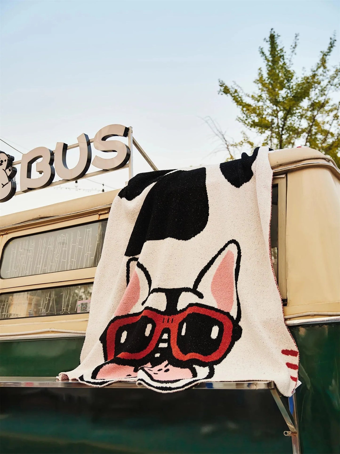 Mr.Cool Bulldog Microfiber Throw Blanket - Fluffyslip