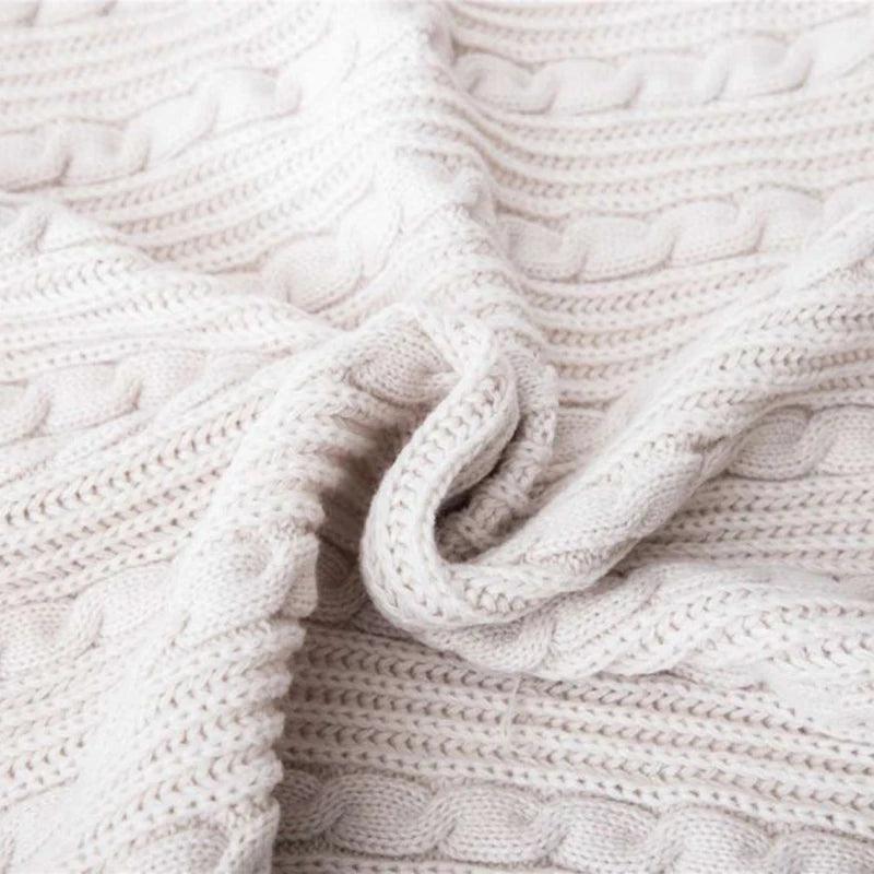 Striped Harmony Knit Throw Blanket - Fluffyslip