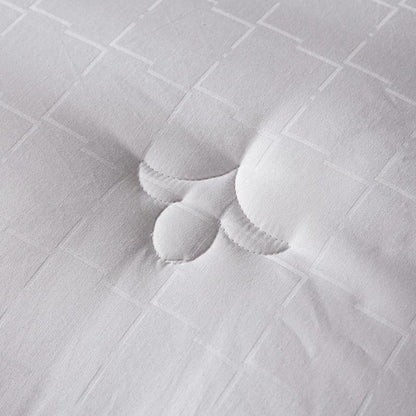 Comforter Bedding - All Season White Grey Quilted Duvet Insert Breathable- Goose Down Alternative Comforter - Full/Queen size - Fluffyslip