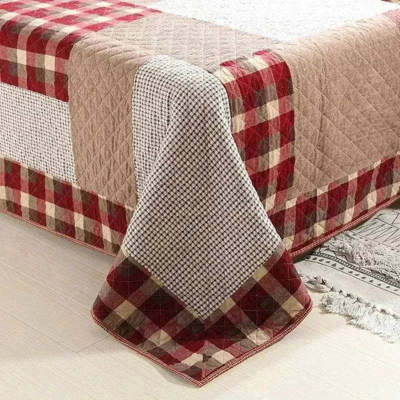 3Pcs Patchwork Reversible Lightweight Coverlet Set - Fluffyslip