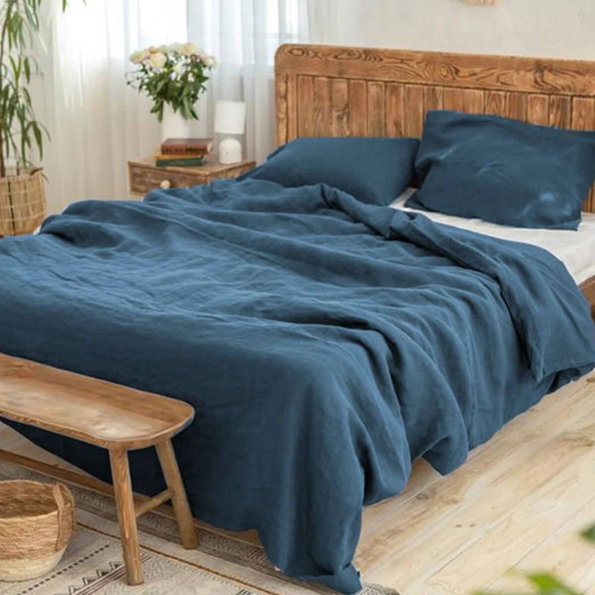 5-Piece Pure Linen Bedding Set - Fluffyslip