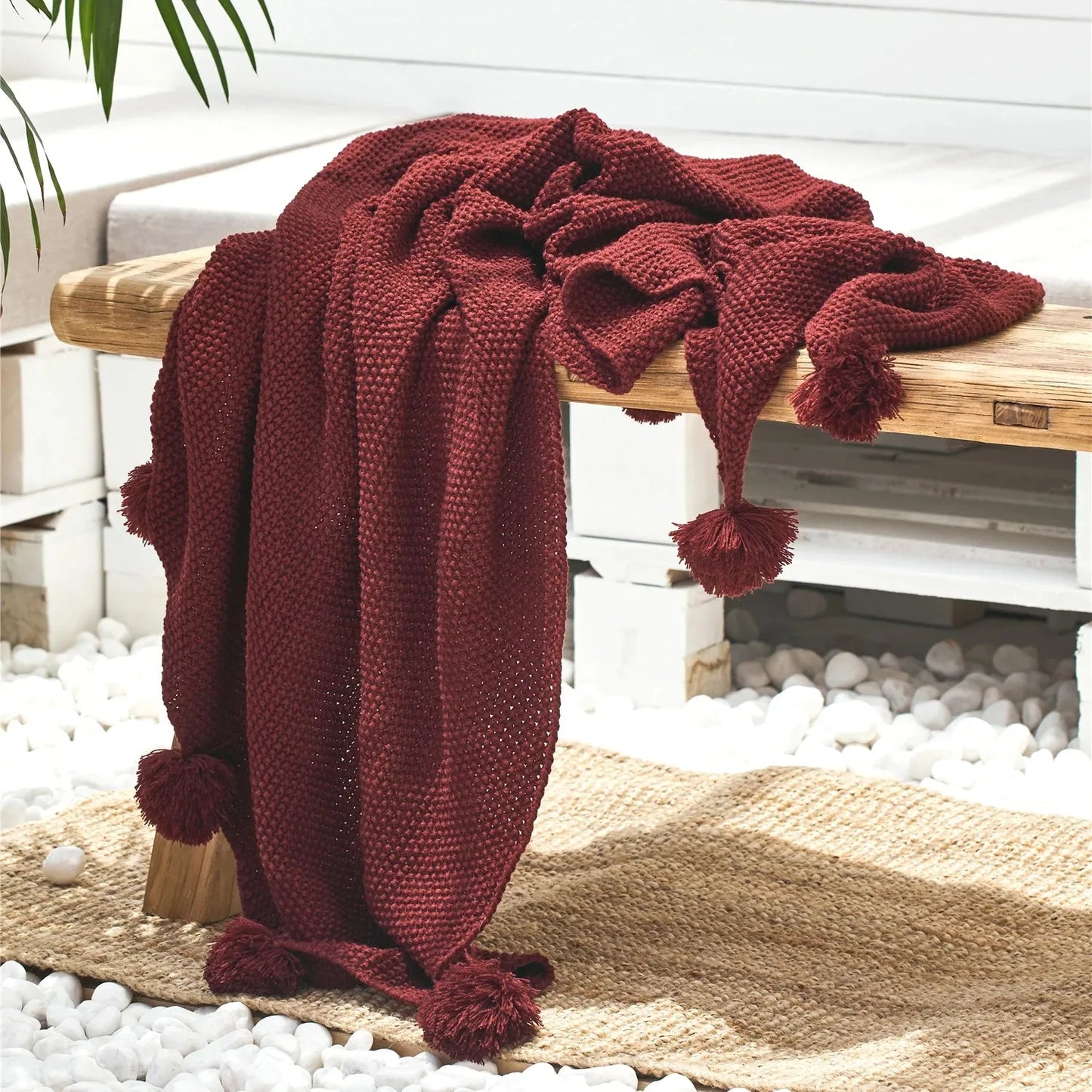 Quin Pompom Throw Blanket