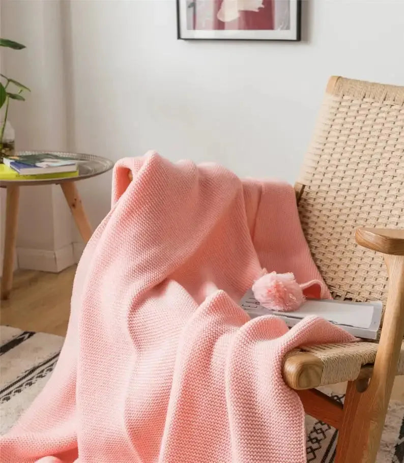 Bright Loom Tassel Pompom Throw Blanket