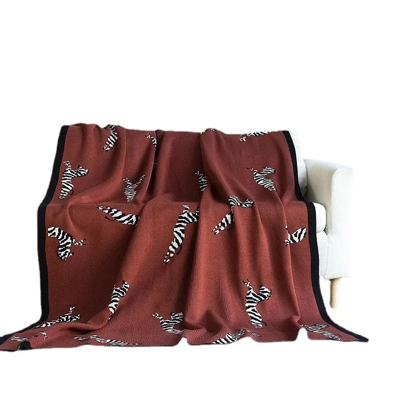 Zebra Trail lightweight Throw blanket