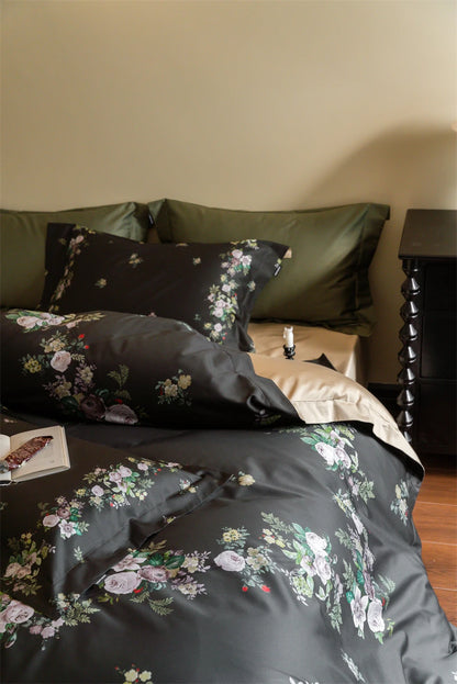 Floral Square Egyptian Cotton Duvet Cover Set