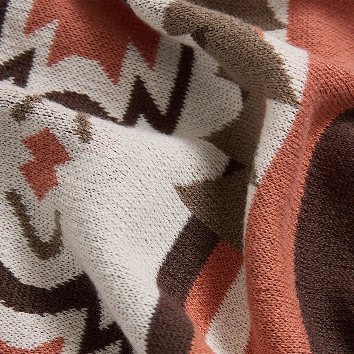 Elk Peace Mountain Cotton Throw Blanket