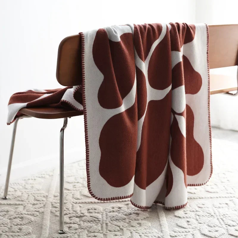 Abstract Pattern Imitation Cashmere Throw Blanket