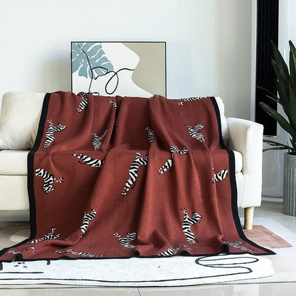 Zebra Trail lightweight Throw blanket