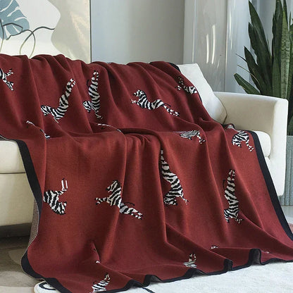 Zebra Trail lightweight Throw blanket