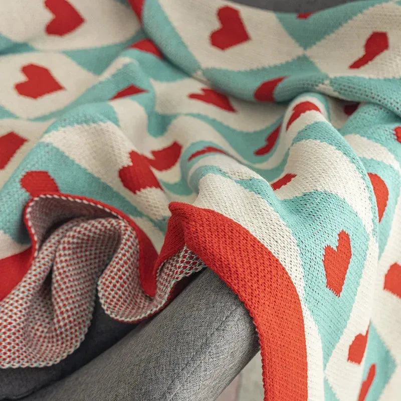 Diamond Heart Love Throw Blanket