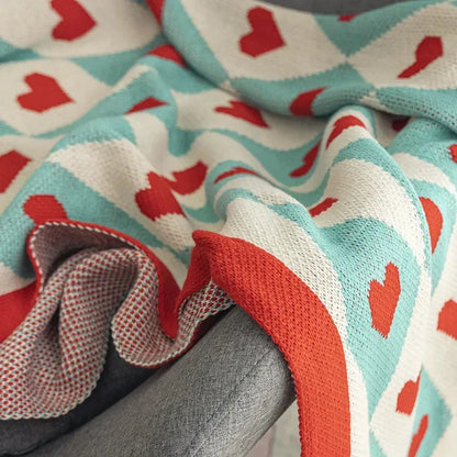 Diamond Heart Love Throw Blanket