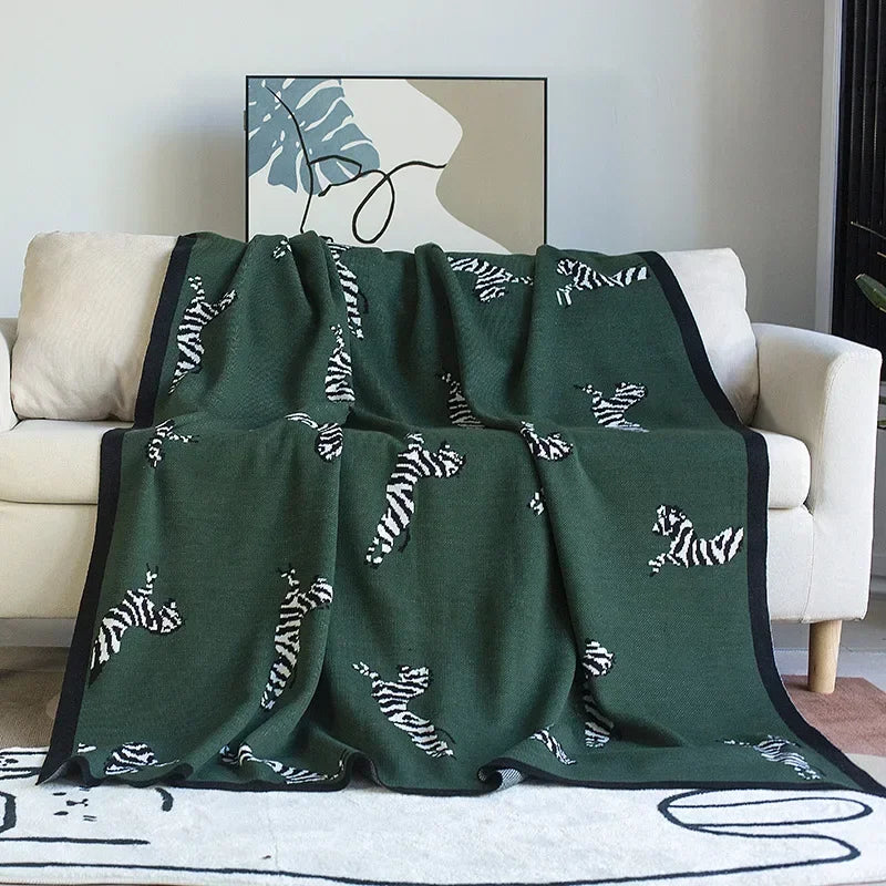 Zebra Trail lightweight Throw blanket