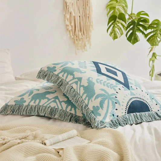 Elephant Embrace Soft Throw Pillowcase