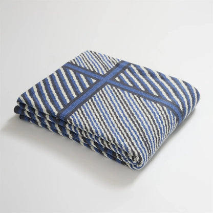 Breezy Stripe Plaid Throw Blanket