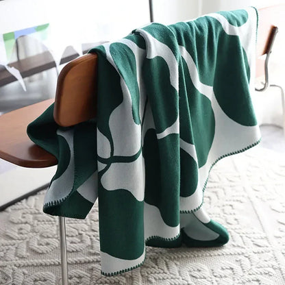 Abstract Pattern Imitation Cashmere Throw Blanket