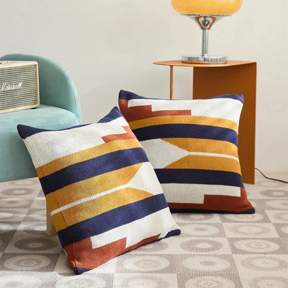 Tranquil Color Stripe Throw Pillowcase