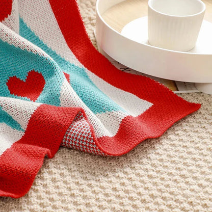 Diamond Heart Love Throw Blanket