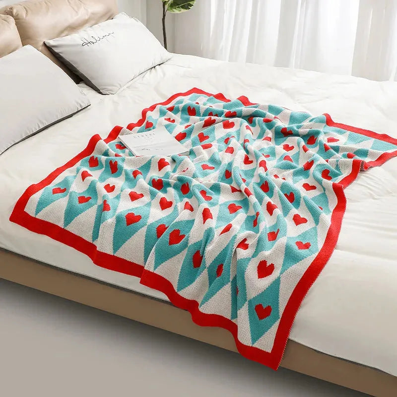 Diamond Heart Love Throw Blanket