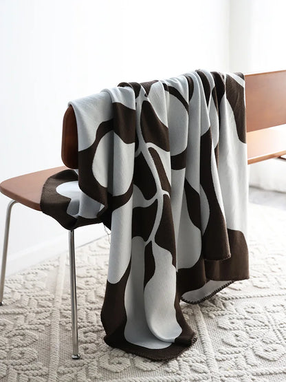 Abstract Pattern Imitation Cashmere Throw Blanket