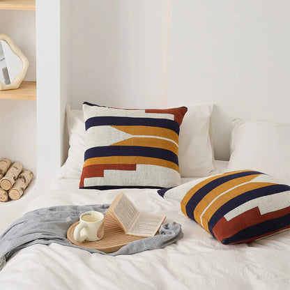 Tranquil Color Stripe Throw Pillowcase