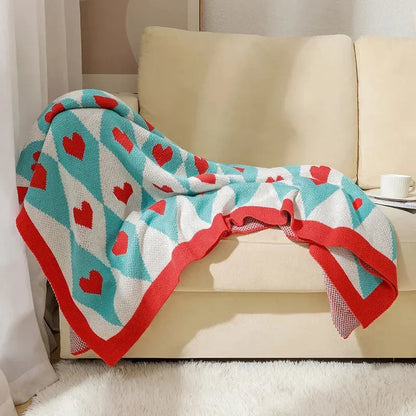 Diamond Heart Love Throw Blanket