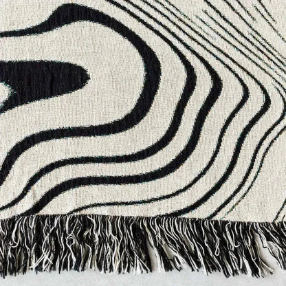 Abstract Wave Throw Blanket - Fluffyslip