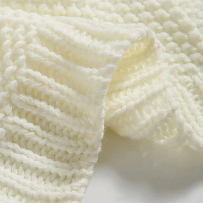 Acrylic Knitted Throw Blanket - Fluffyslip