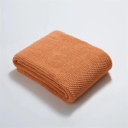 Acrylic Knitted Throw Blanket - Fluffyslip