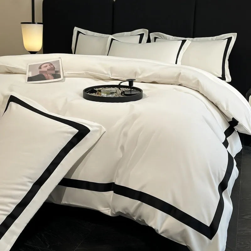 Ashley Square Brushed Microfiber Duvet Cover Set - Fluffyslip