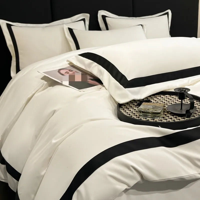 Ashley Square Brushed Microfiber Duvet Cover Set - Fluffyslip