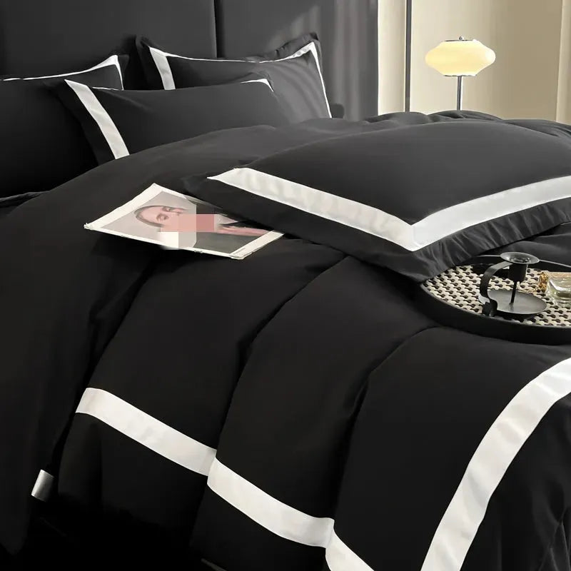 Ashley Square Brushed Microfiber Duvet Cover Set - Fluffyslip