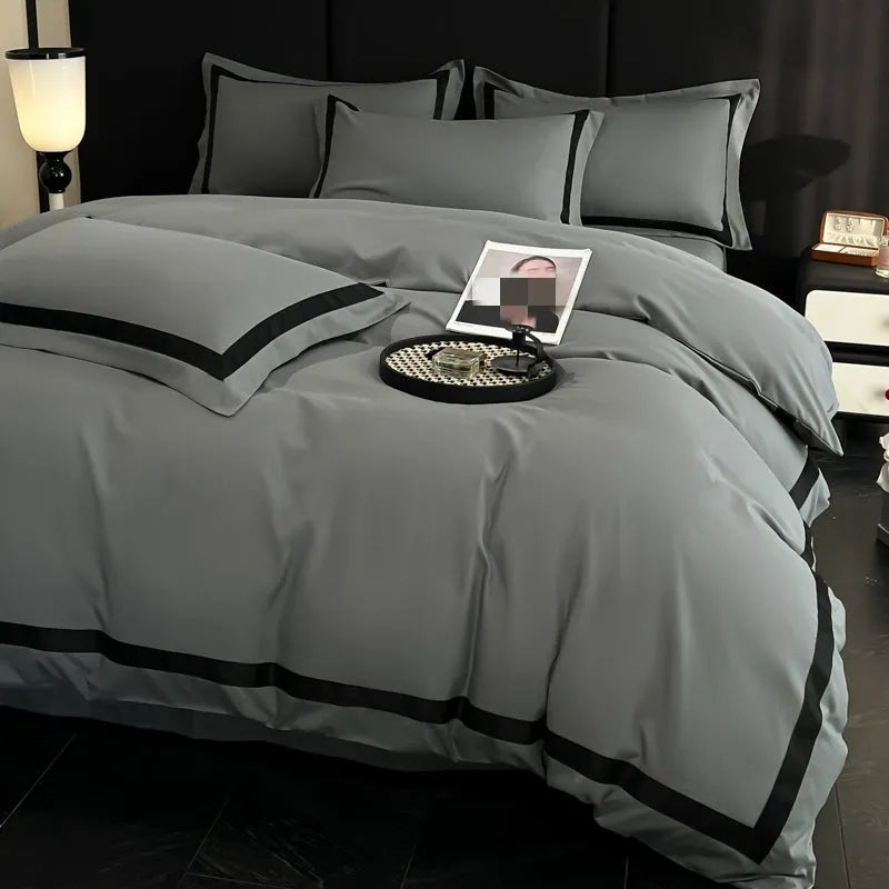 Ashley Square Brushed Microfiber Duvet Cover Set - Fluffyslip