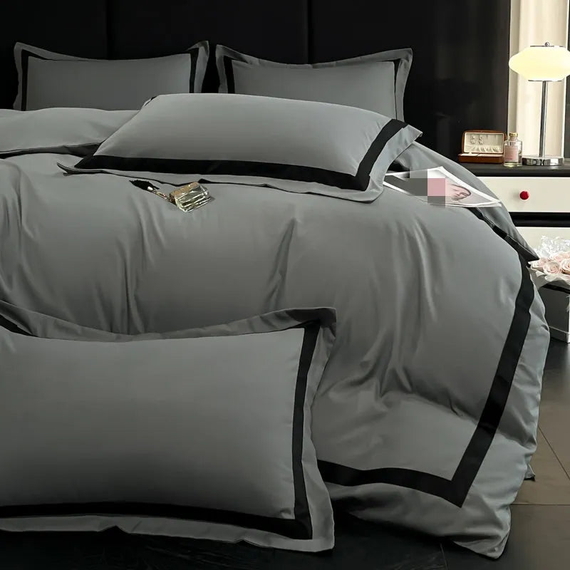Ashley Square Brushed Microfiber Duvet Cover Set - Fluffyslip