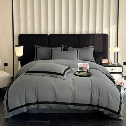 Ashley Square Brushed Microfiber Duvet Cover Set - Fluffyslip