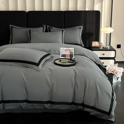 Ashley Square Brushed Microfiber Duvet Cover Set - Fluffyslip