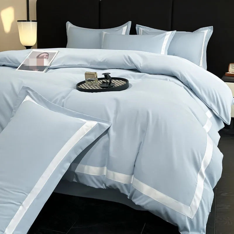 Ashley Square Brushed Microfiber Duvet Cover Set - Fluffyslip