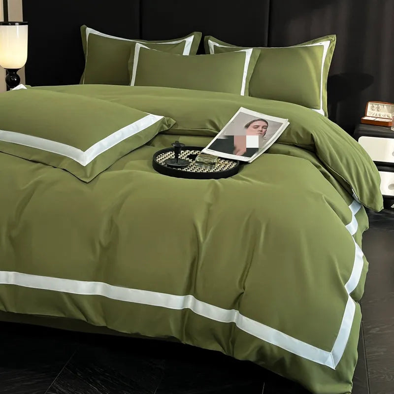 Ashley Square Brushed Microfiber Duvet Cover Set - Fluffyslip